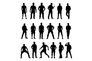 Sport man black silhouettes in, a Person Illustration by Valerie Bodnar