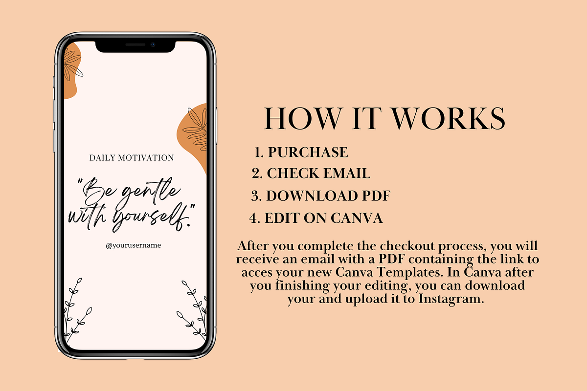 100 Boho Instagram Template Canva, a Social Media Template by Daily Creative (Photo 8 of 8)