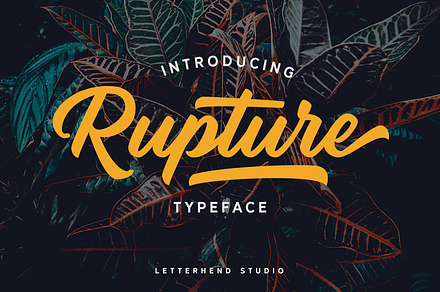 Rupture Typeface - Font Duo, a Script Font by Letterhend Studio