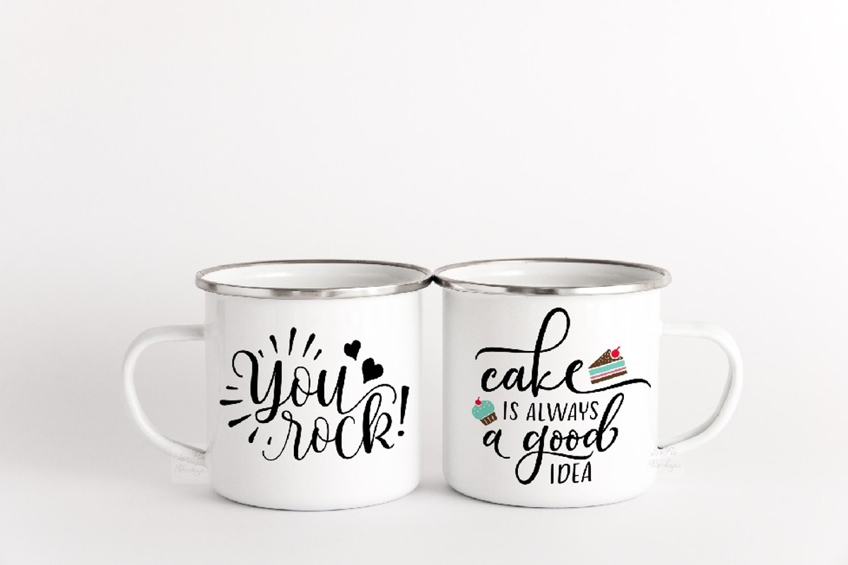 2 Tin Enamel camp set mug mockups, a Cups & Container Mockup by Leo Flo Mockups (Photo 2 of 3)