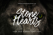 Stone Hearts Font, a Script Font by Ryn Pojas (Thumbnail 1 of 7)