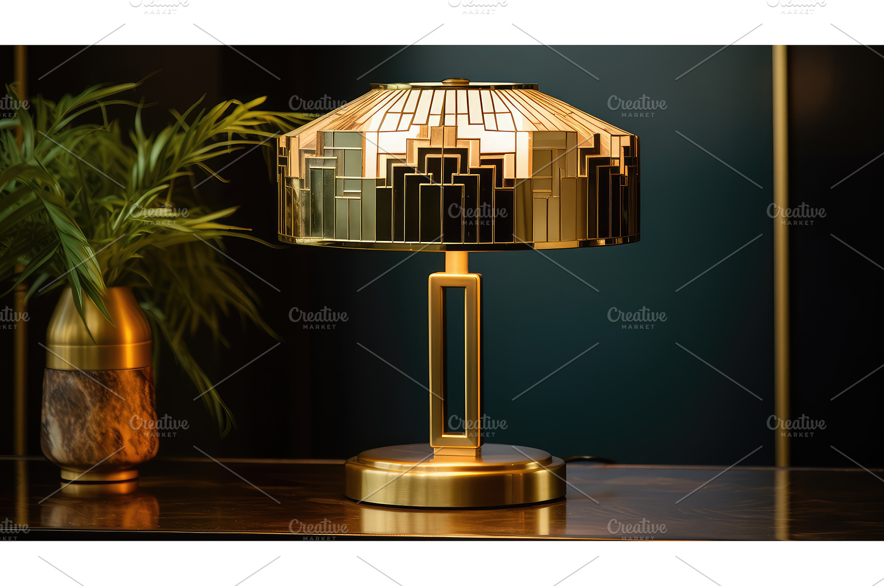 base gold art deco ai generated, an Arts & Entertainment Photo by pikepicture
