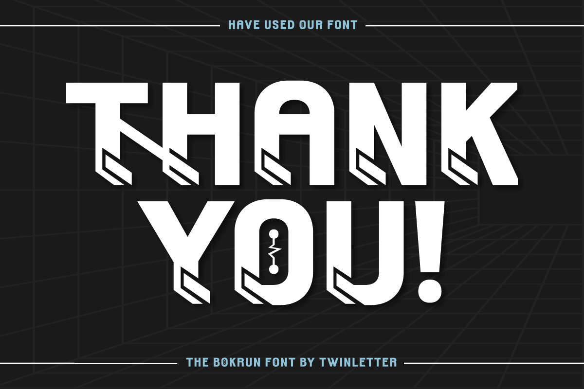 THE BOKRUN | Futuristic Font, a Sans Serif Font by twinstd (Photo 13 of 13)