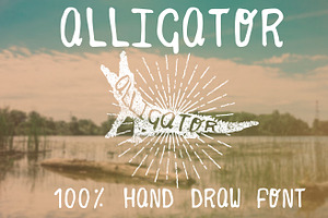 Alligator Hand Draw Font