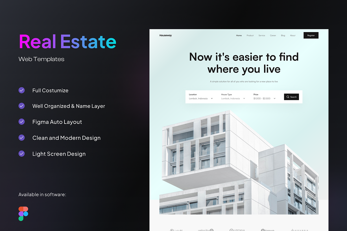 Houseway - Real Estate Landing Page, a Landing Page Template by SundayWorkTeam (Photo 1 of 3)