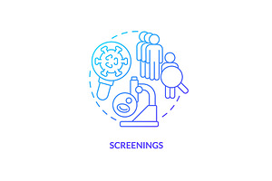 Screenings blue gradient concept ico, an Icon by IMG Visuals