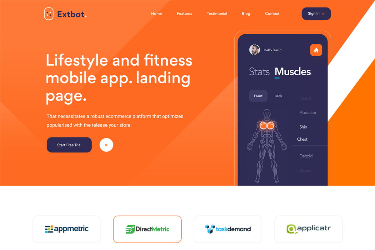 Vue JS App Landing Page Template, a Landing Page Template by HasThemes (Photo 3 of 6)