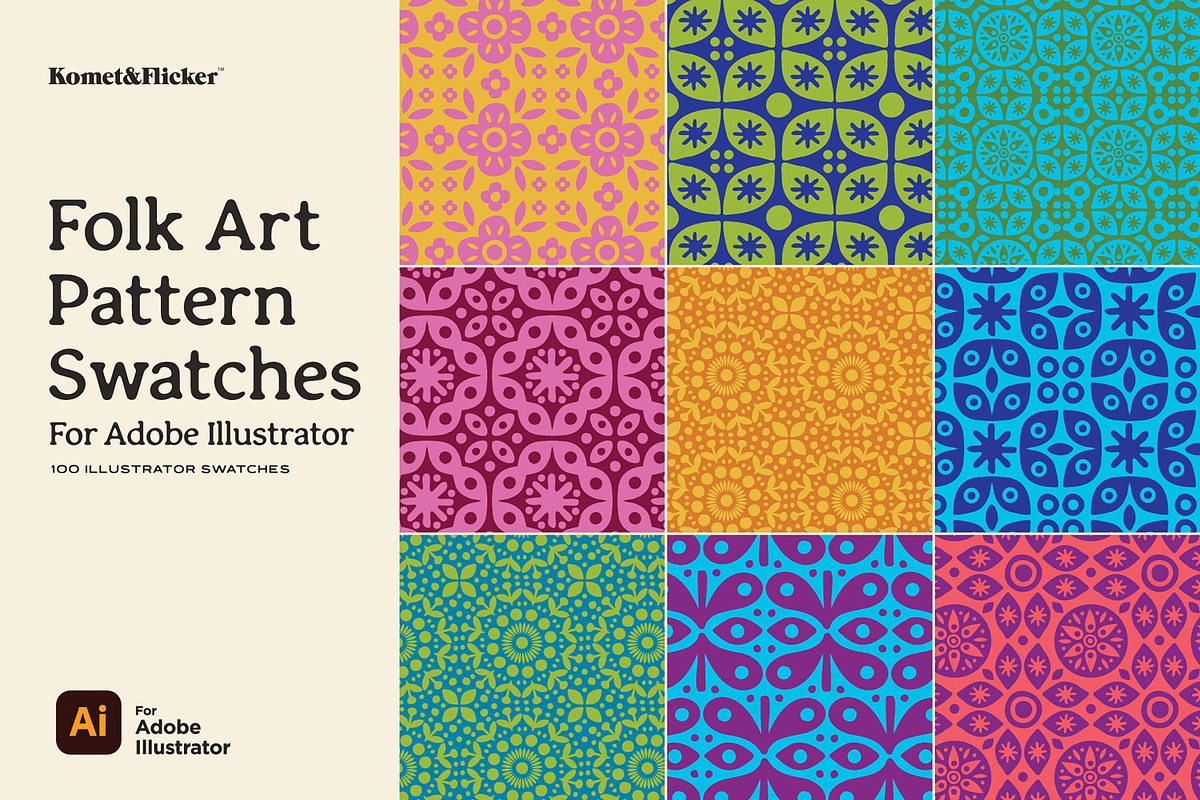 Folk Art Pattern Swatches