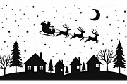 Christmas Night Silhouette Set, an Illustration by BIPLOB EXPERT (Thumbnail 10 of 21)