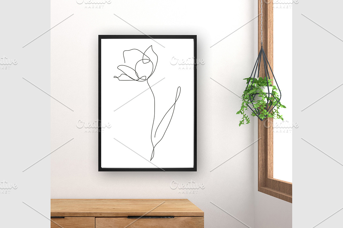 Tulip Digital Print. Line Art, a Background Graphic by Sunset&Sea Design (Photo 2 of 3)