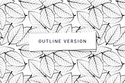 10 Black and White Leaves Patterns, a Pattern Graphic by Anne Elster Design (Thumbnail 2 of 6)