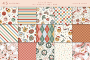 Retro Groovy Christmas collection, a Pattern Graphic by @olga.angelloz (Thumbnail 2 of 12)