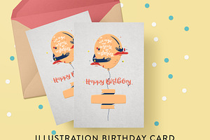 Illustration Birthday Card