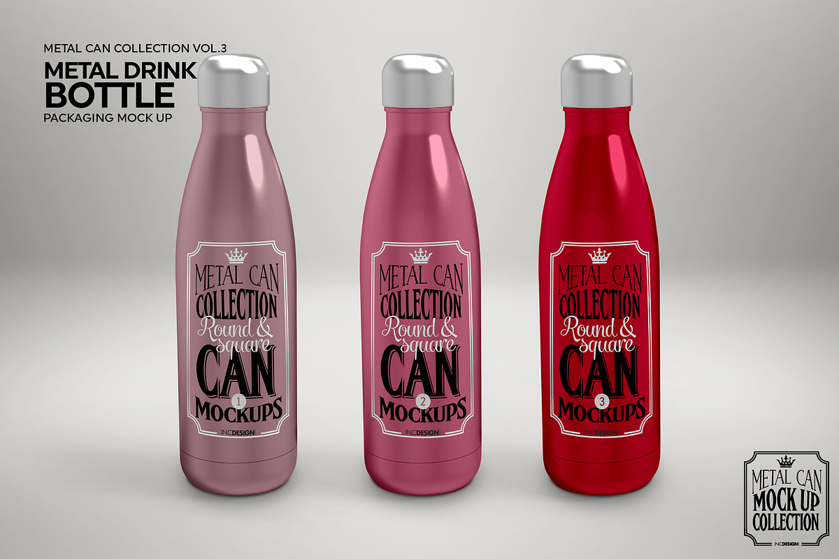 Metal Drink Bottle Mockup, a Product Mockup by INCDesign (Photo 10 of 10)