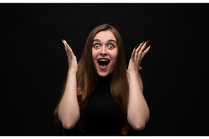 Young woman feeling surprised and, a Person Photo by volodymyrshtun13795