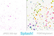 Paint splatter digital paper wedding, a Texture Graphic by FOXYdigitalart (Thumbnail 4 of 4)