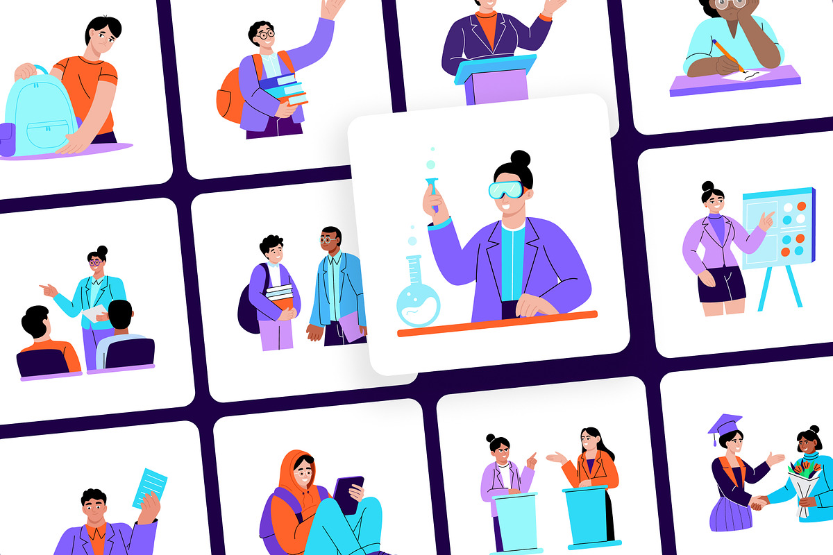University Illustration Art Set, an Education Illustration by Creative Stall (Photo 5 of 9)