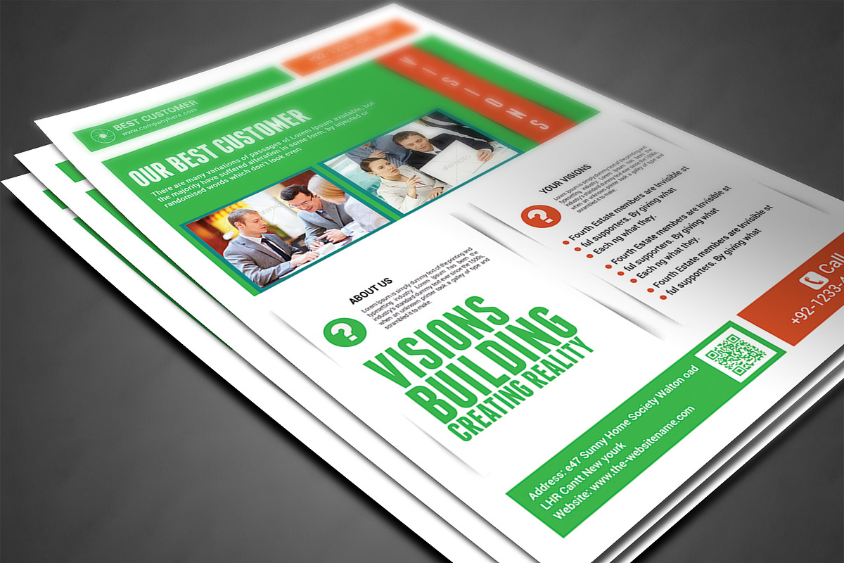 Business Firm Corporate Flyer Templa, a Flyer Template by AfzaalGraphics (Photo 3 of 4)