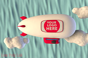 Cartoon Airship Low Poly, a Cars & Vehicle 3D Model by Low Poly Lab (Thumbnail 2 of 7)