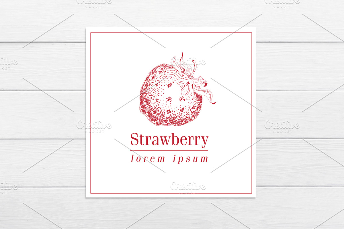 Strawberry Vector Collection, a Food Illustration by Lubov Illustrations Shop (Photo 6 of 7)