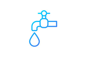 Water supply pixel perfect gradient, an Icon by IMG Visuals