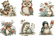 Whimsical Summer Animals Clipart, an Illustration by Designking (Thumbnail 5 of 5)