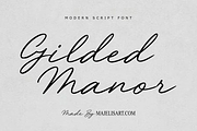 Gilded Manor - Script font, a Script Font by Majelis Art (Thumbnail 1 of 7)