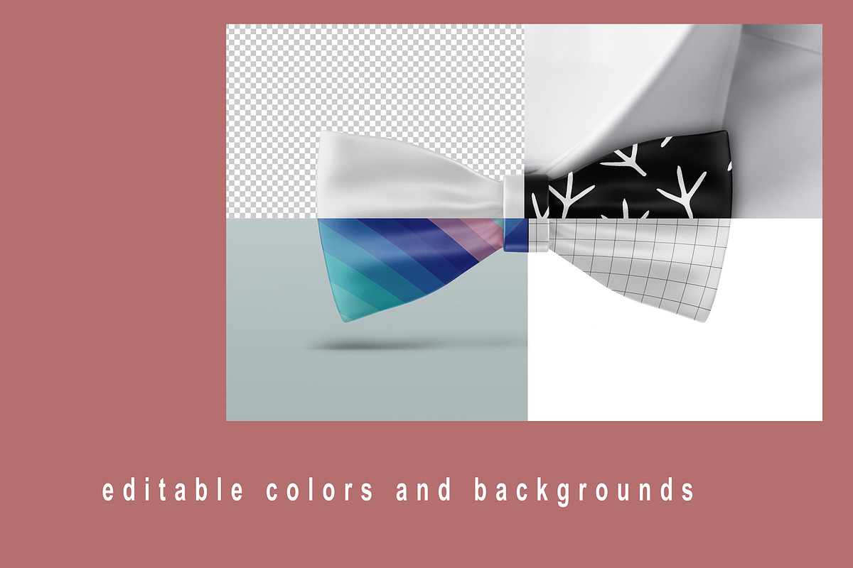 Bow Tie Mockup Set, an Apparel Mockup by moqirynart (Photo 6 of 10)