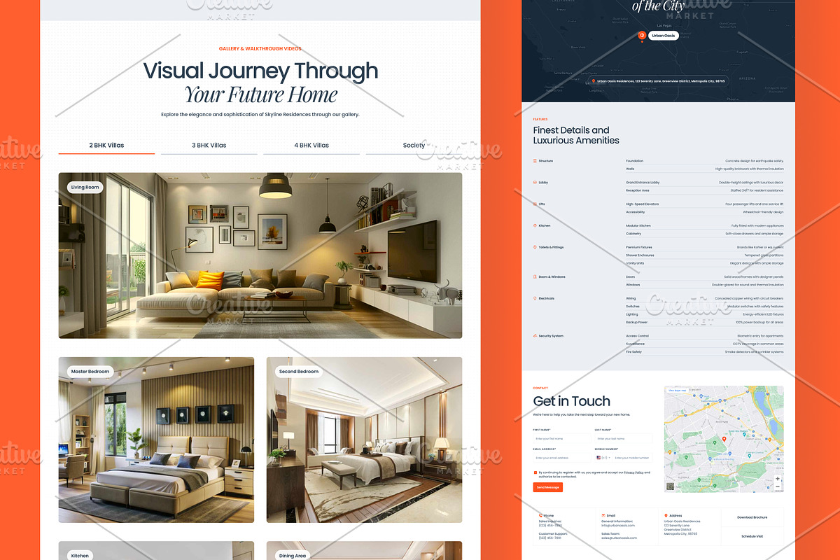 Real Estate Website Landing Page, an UI Kit Template by Squares and Circles (Photo 5 of 6)