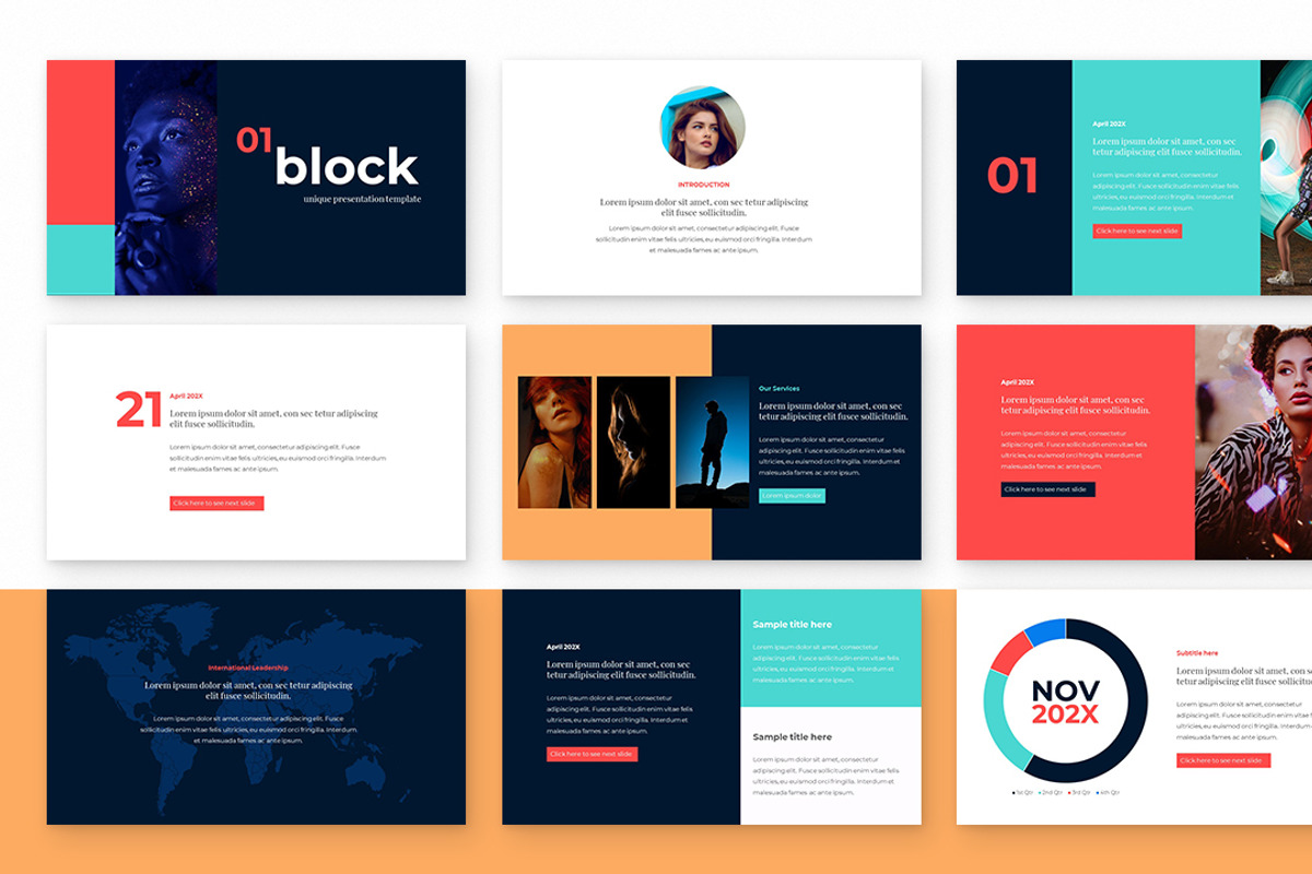 Block Powerpoint Presentation Template