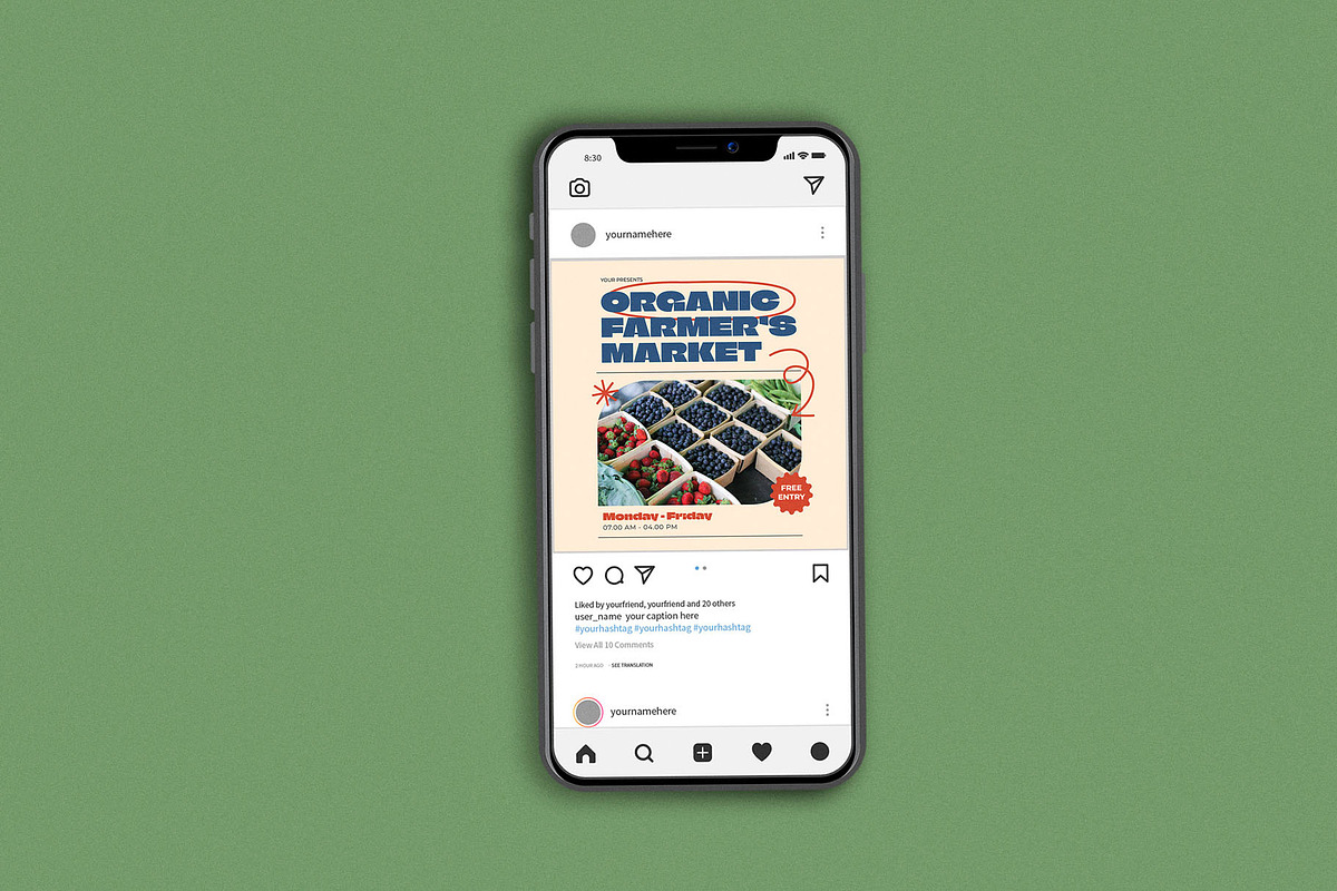 Simple Farmer Market, a Flyer Template by Me55enjah Design (Photo 3 of 4)
