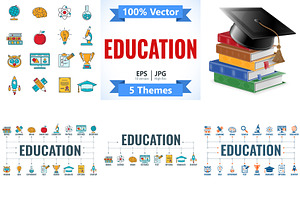 Education and Learning Banners, an Education Illustration by TAlex