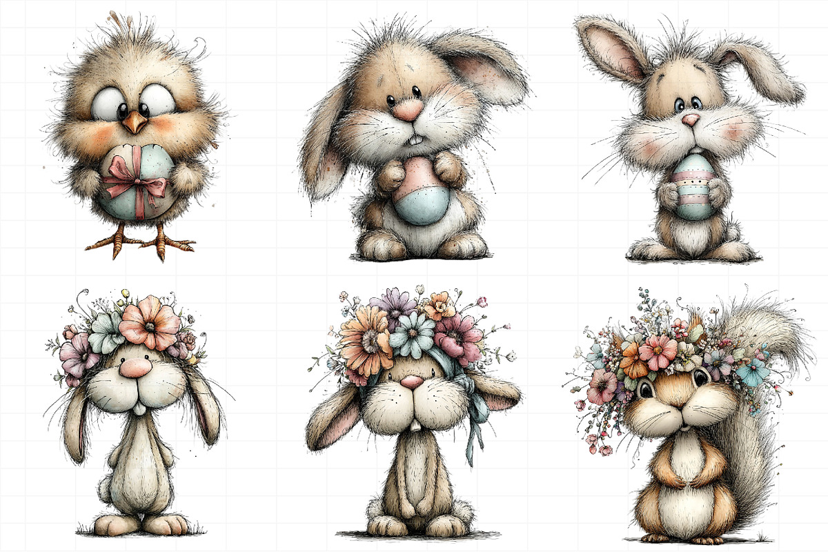 Whimsical Easter Animal Clipart, an Illustration by Daily.Designs (Photo 8 of 8)
