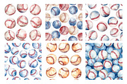 Baseball Seamless Pattern, an Illustration by SinaCreation (Thumbnail 3 of 5)