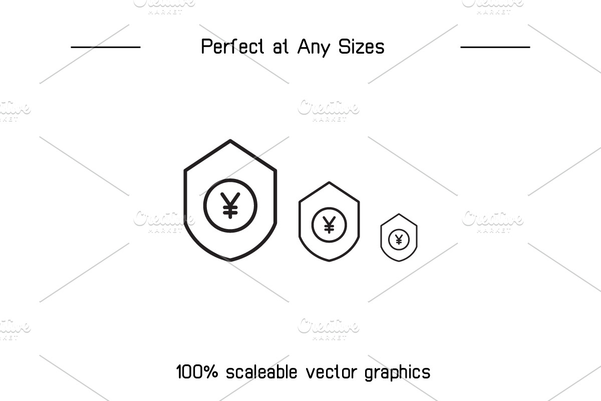 Yuan Money Icons Set, a Finance Illustration by Designfour (Photo 7 of 7)
