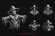10 Bundle Dark Art Scarecrow Doll, an Illustration by Morspective (Thumbnail 3 of 7)