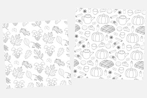 Autumn Seamless Pattern. Autumn SVG