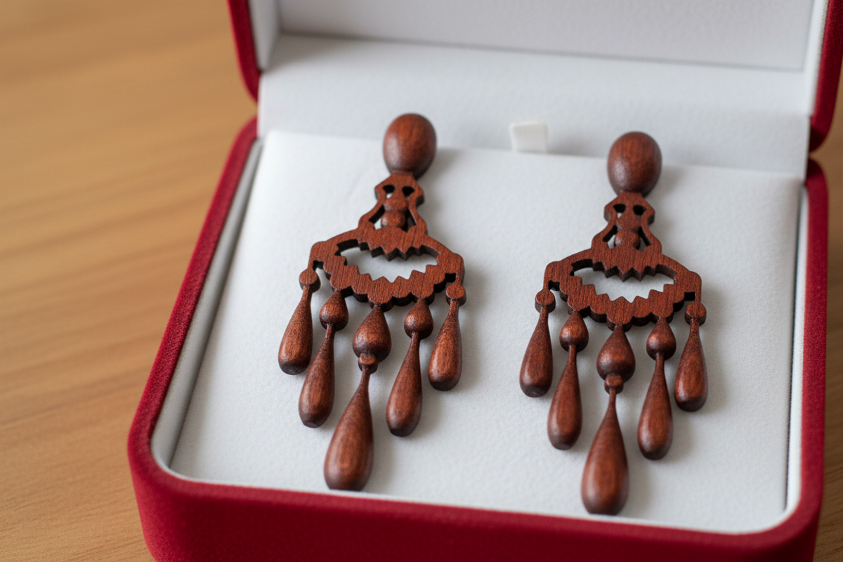 Chandelier Earring Laser Cut Design, an Object Graphic by Amazin_art (Photo 5 of 5)