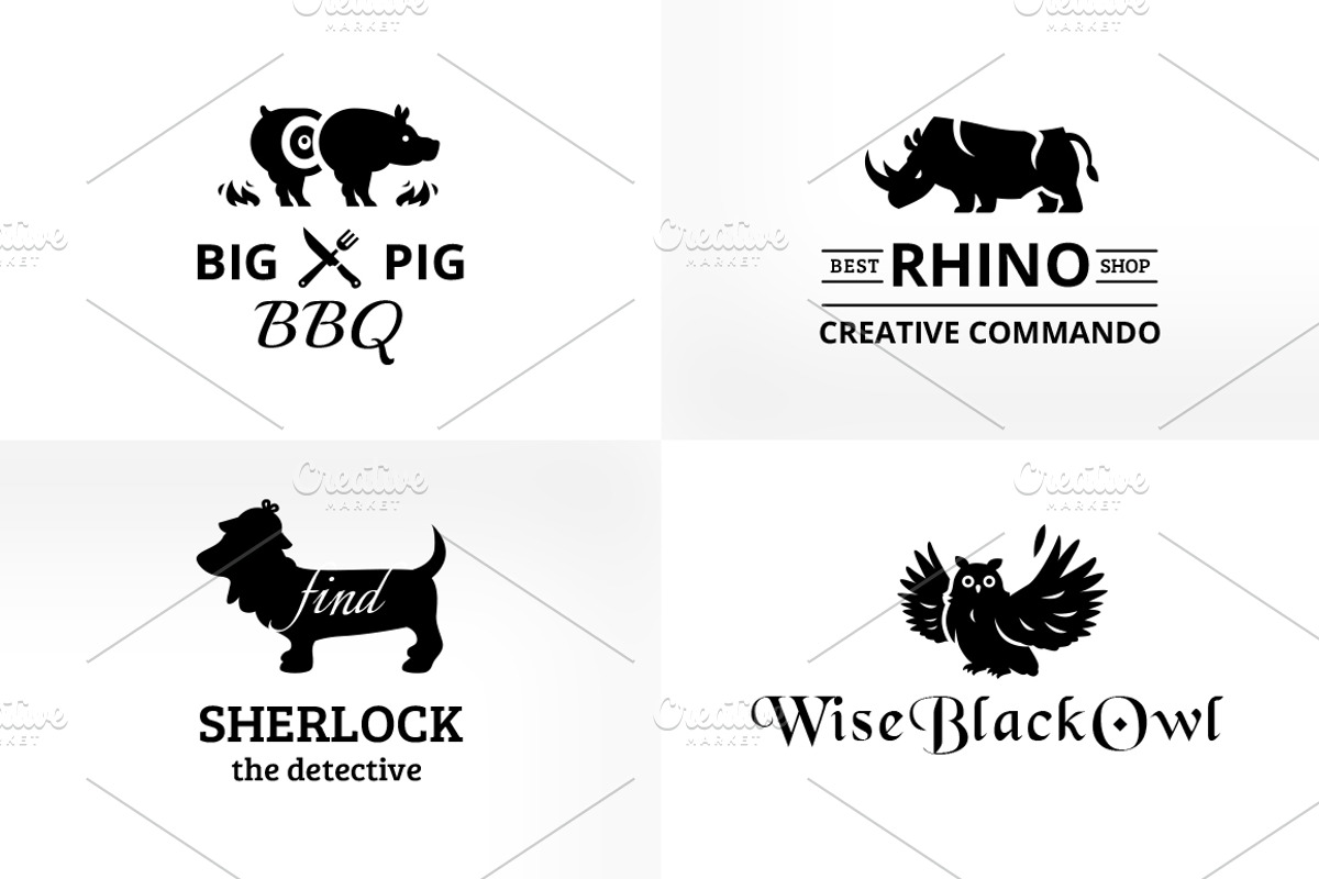 Vintage & Creative Animal Logo Badge, a Branding & Logo Template by Manudesign (Photo 3 of 9)