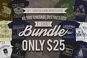 Retro Vintage Distressed Bundle, an Illustration by CJR Designs (Thumbnail 1 of 16)