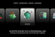 3D Crypto Icon Set, an Object Graphic by Illustrava (Thumbnail 5 of 7)