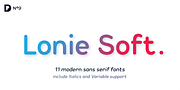 Lonie Soft, a Sans Serif Font by Par Défaut (Thumbnail 1 of 11)