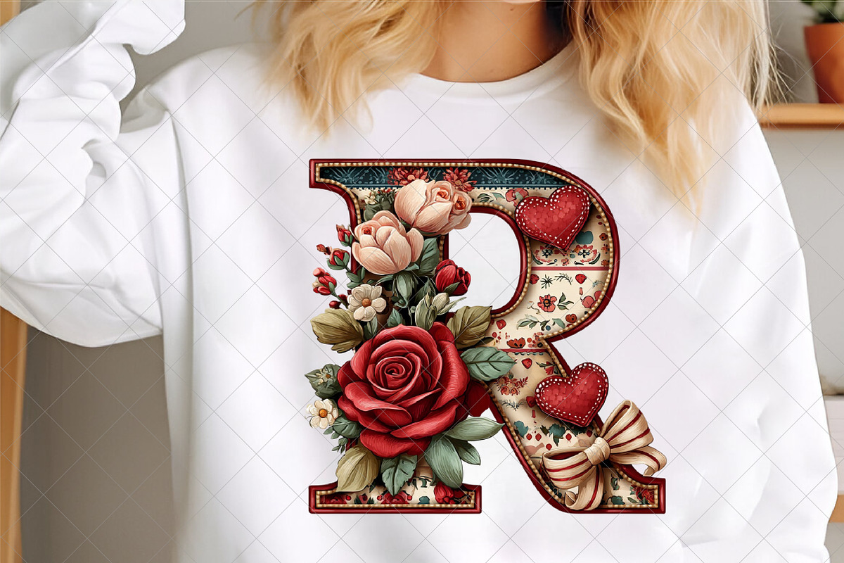 Valentine Patchwork Alphabet, an Illustration by SinaCreation (Photo 4 of 7)