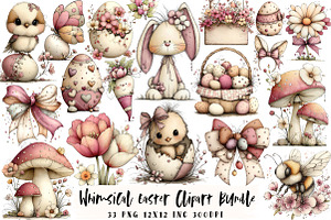 Whimsical Easter Clipart Bundle, an Illustration by OK Design