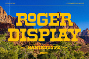 Roger Display Retro Western Font, a Serif Font by RantautypeStudio (Thumbnail 1 of 15)