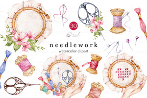 Needlework Clipart (Embroidery)