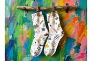 Hanging socks mockup, an Advertising Mockup by Rami's Mockups (Thumbnail 2 of 4)