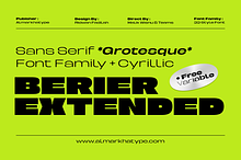 Berier – Grotesque Extended Typeface