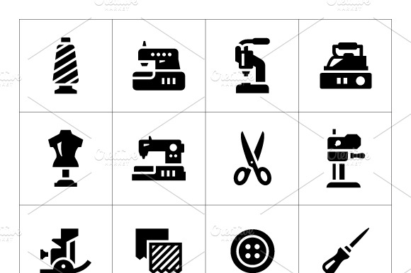 Set Icons Of Sewing