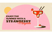 10 Summer Retro Cocktail Banners, a Seasonal Illustration by Soulprint Mercury (Thumbnail 2 of 12)